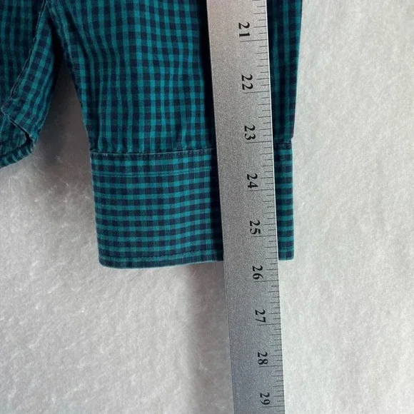 Penguin MunsingWear Shirt Mens Sz S Heritage Slim Fit Gingham Button Front Blue - Picture 8 of 10